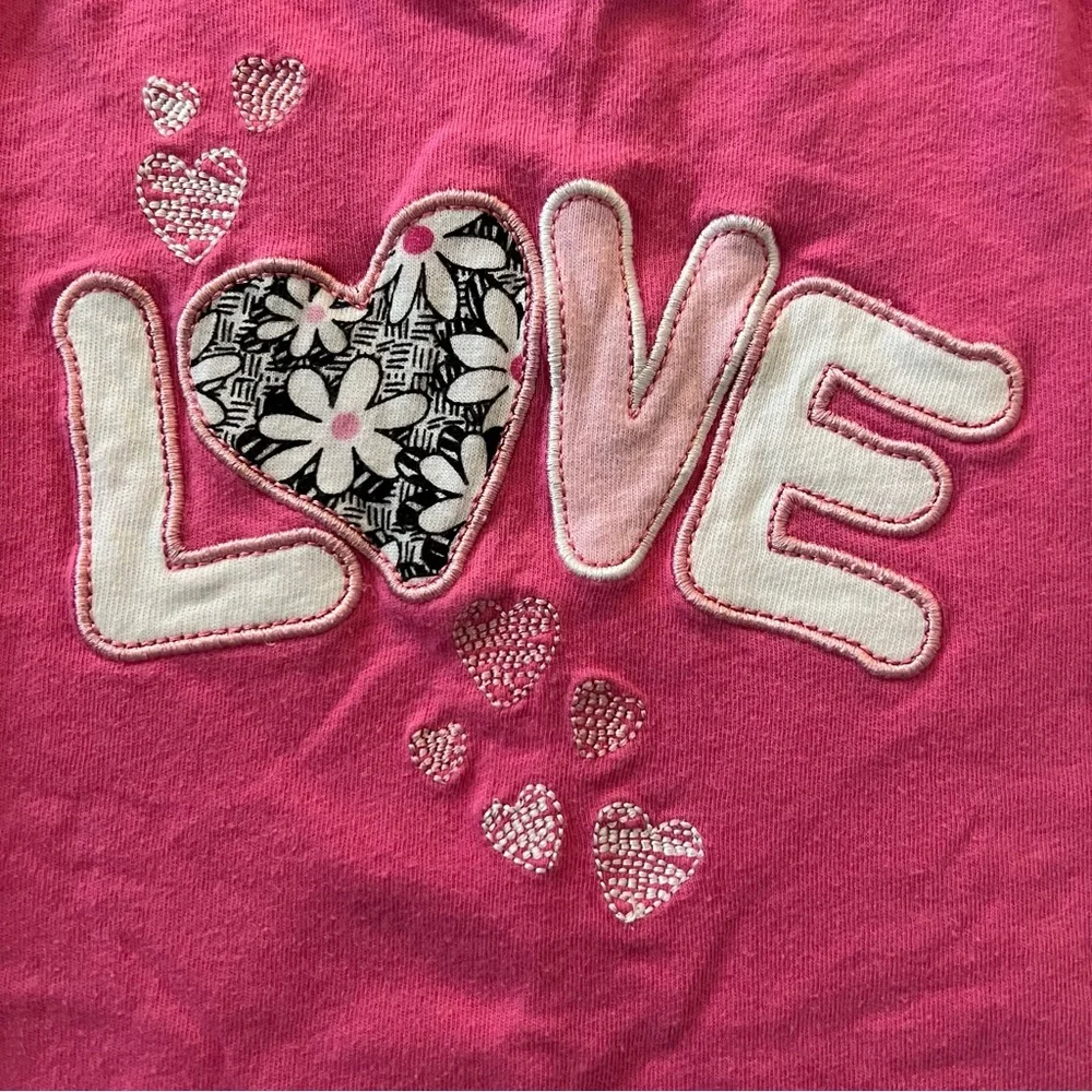 Girls 4T Pink Jeans and Love Tee
